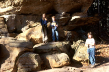 Stephanie, Derek, and Heather at Twin Arches